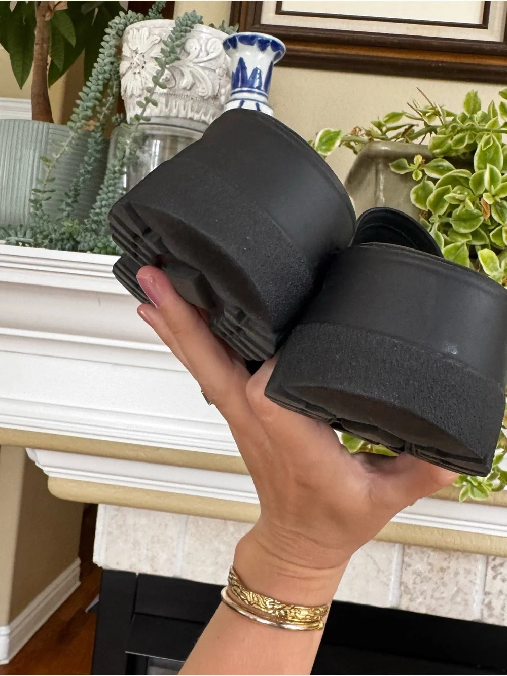 Free People Night/Black Poolside Platflorm Slides Chunky Size 37 - Picture 3 of 4